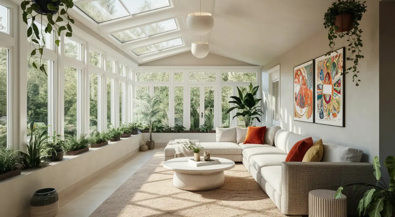 Beautiful modern sunroom with natural light in Surprise, AZ